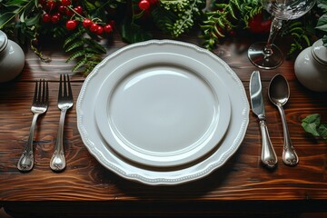 tableware set in classic style professional advertising photography