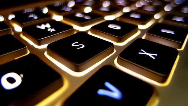 A close up of a keyboard with the letters S and V on it