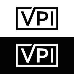 VPI logo. V P I design. White VPI letter. VPI, V P I letter logo design. V P I letter logo design in FIVE, FOUR, THREE, style. letter logo set in one artboard. V P I letter logo vector design.