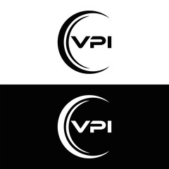 VPI logo. V P I design. White VPI letter. VPI, V P I letter logo design. V P I letter logo design in FIVE, FOUR, THREE, style. letter logo set in one artboard. V P I letter logo vector design.