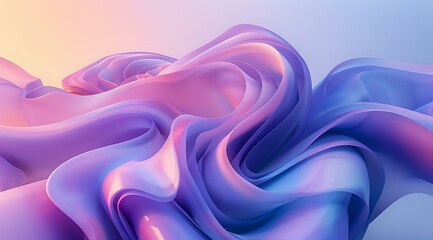 Abstract flowing fabric in soft pastel colors, blending pink, purple, and blue hues. Perfect for...