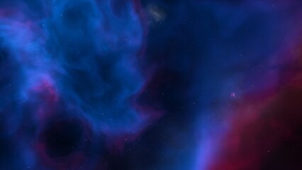 red-violet nebula in outer space, horsehead nebula, unusual colorful nebula in a distant galaxy, red nebula 3d render
