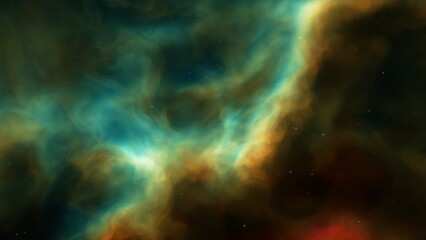 red-violet nebula in outer space, horsehead nebula, unusual colorful nebula in a distant galaxy, red nebula 3d render
