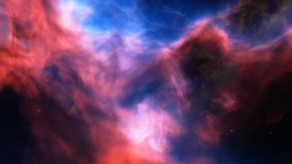 red-violet nebula in outer space, horsehead nebula, unusual colorful nebula in a distant galaxy, red nebula 3d render
