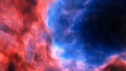 red-violet nebula in outer space, horsehead nebula, unusual colorful nebula in a distant galaxy, red nebula 3d render
