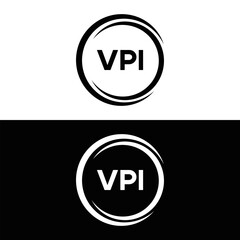 VPI logo. V P I design. White VPI letter. VPI, V P I letter logo design. V P I letter logo design in FIVE, FOUR, THREE, style. letter logo set in one artboard. V P I letter logo vector design.