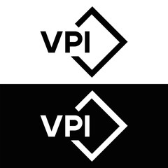 VPI logo. V P I design. White VPI letter. VPI, V P I letter logo design. V P I letter logo design in FIVE, FOUR, THREE, style. letter logo set in one artboard. V P I letter logo vector design.