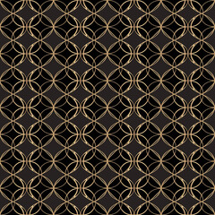 Geometric seamless pattern with interlocking circles