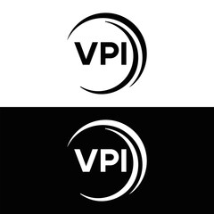 VPI logo. V P I design. White VPI letter. VPI, V P I letter logo design. V P I letter logo design in FIVE, FOUR, THREE, style. letter logo set in one artboard. V P I letter logo vector design.