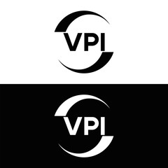 VPI logo. V P I design. White VPI letter. VPI, V P I letter logo design. V P I letter logo design in FIVE, FOUR, THREE, style. letter logo set in one artboard. V P I letter logo vector design.