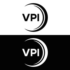 VPI logo. V P I design. White VPI letter. VPI, V P I letter logo design. V P I letter logo design in FIVE, FOUR, THREE, style. letter logo set in one artboard. V P I letter logo vector design.