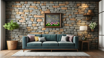 Frame Wall Art Mockup Living Room