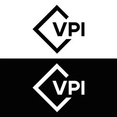 VPI logo. V P I design. White VPI letter. VPI, V P I letter logo design. V P I letter logo design in FIVE, FOUR, THREE, style. letter logo set in one artboard. V P I letter logo vector design.