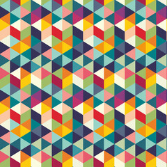 Colorful geometric seamless pattern background