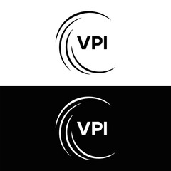 VPI logo. V P I design. White VPI letter. VPI, V P I letter logo design. V P I letter logo design in FIVE, FOUR, THREE, style. letter logo set in one artboard. V P I letter logo vector design.
