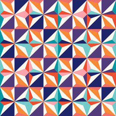 Geometric colorful pattern with diamond shapes and vibrant hues