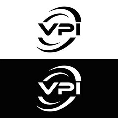 VPI logo. V P I design. White VPI letter. VPI, V P I letter logo design. V P I letter logo design in FIVE, FOUR, THREE, style. letter logo set in one artboard. V P I letter logo vector design.