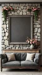 Frame Wall Art Mockup Living Room