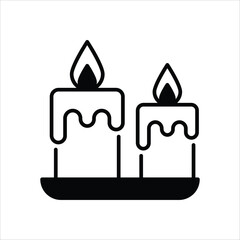 Candles vector icon 