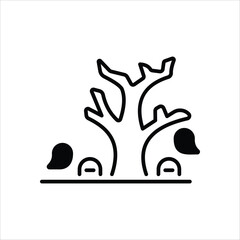 Dry Tree vector icon 