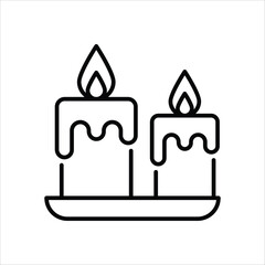Candles vector icon 