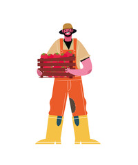 worker with hammer and chisel