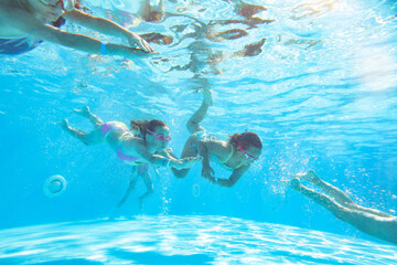 kids swimming in pool