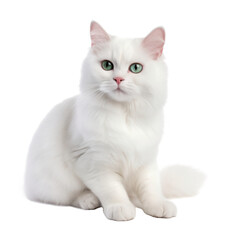 cute cat looking isolated on white
