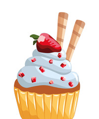 cupcake with cherries