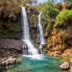 Fototapeta premium waterfall in the mountains