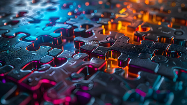 Seamless  Innovative Workshop Technology: Photo realistic Digital Art of Glossy Collaboration Integration as Abstract Concept in Adobe Stock