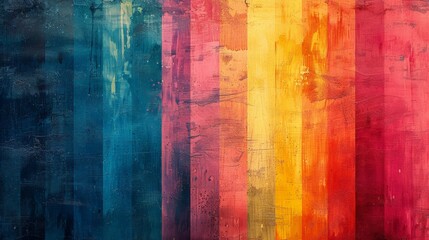 An abstract depiction of a pride flag with bold, vibrant colors, set against a minimalist background. This design captures the spirit of LGBTQIA+ pride and the celebration of diversity.