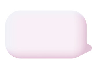 3d white speech bubble, social media chat message icon. Empty text bubble, comment, dialogue balloon vector
