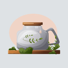 A glass of tea, healthy drink, beauty from inside, health