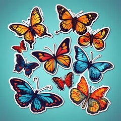 Fototapeta premium set of butterfly