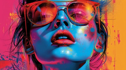 Pop art trends come to life in this dynamic composition, featuring bold graphics and vibrant colors that reflect the spirit of contemporary pop culture.