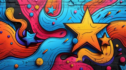 Obraz premium With its playful comic book style, this abstract pop art backdrop brings a sense of whimsy and fun to any design, perfect for projects aimed at capturing attention.