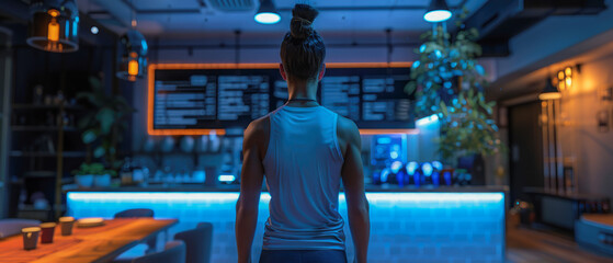 Unreal Engine 3D Daily Use of Technology like Smartwatches and Fitness Trackers, Cafe_Environment, Running_Activity, Sleep_Tracker_Device, Senior_User, Noon_Time, Sleepwear_Apparel,