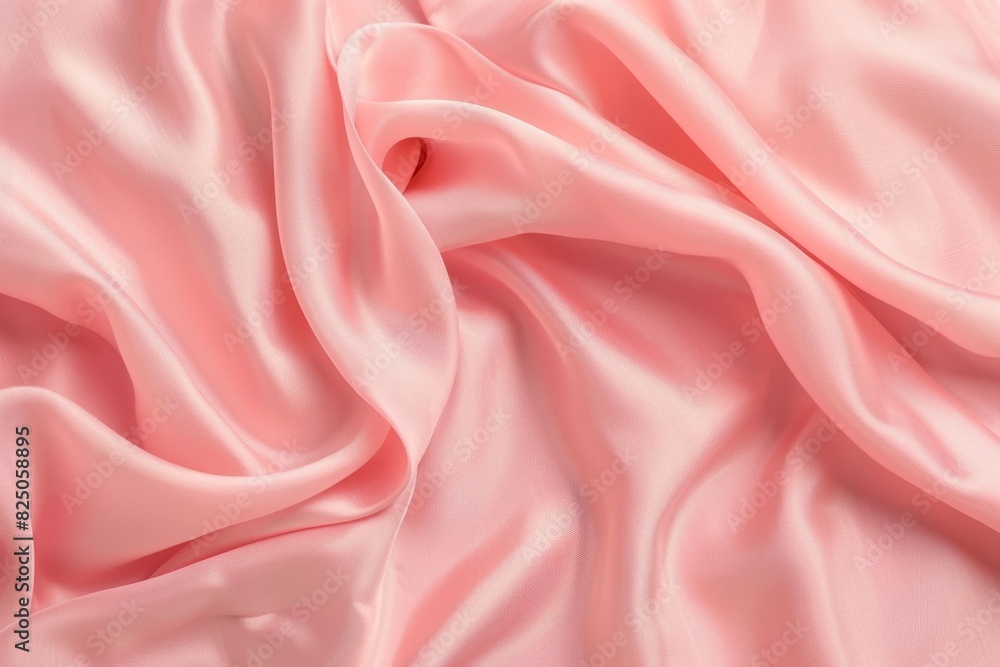 Poster soft pink background with elegant flowing fabric design centered in a graceful composition