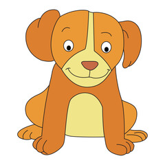 A cute dog isolated on white background