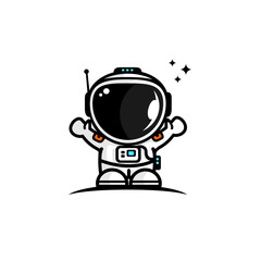 vector astronaut design on white background