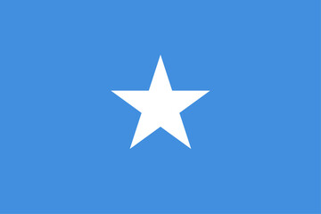 Obraz premium Somalia flag official isolated on white background. vector illustration. 
