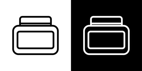 Body skin cream icon set. Hydrating cream container vector symbol and beauty product pictogram.