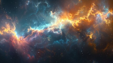 An abstract space background showcasing the ethereal beauty of a nebula, with wisps of gas and dust in pastel colors softly merging into the dark expanse of the universe.
