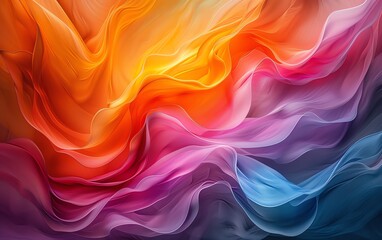 Obraz premium 3D colorful wave abstract background