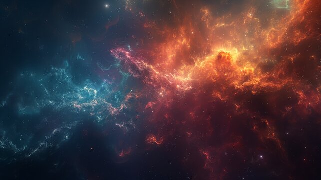 A stellar background featuring a blend of dark and light hues, representing the delicate balance between the void of space and the brilliance of celestial bodies.