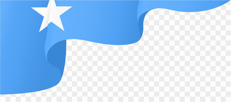 Somalia flag  wave isolated on png or transparent background vector illustration.