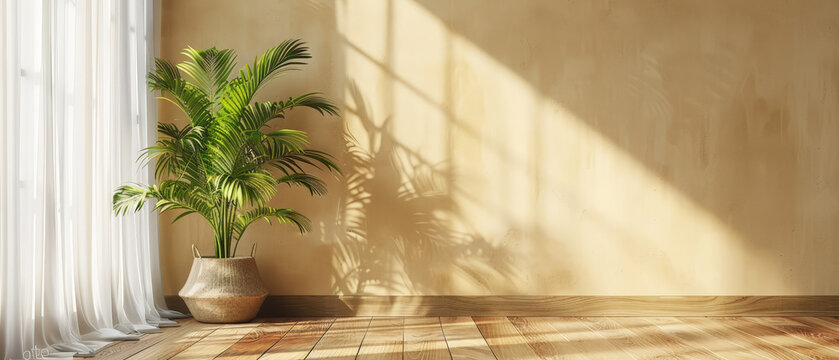 design scene with a yellow earth tone background