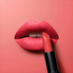 Obraz premium Elegance Redefined: Smooth, Creamy, High-Impact Lip Colors (lipstick promotion image)