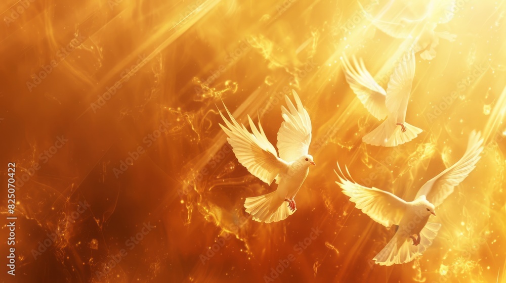 Wall mural pentecost. trinity sunday background concept - Wall murals